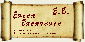 Evica Bačarević vizit kartica
